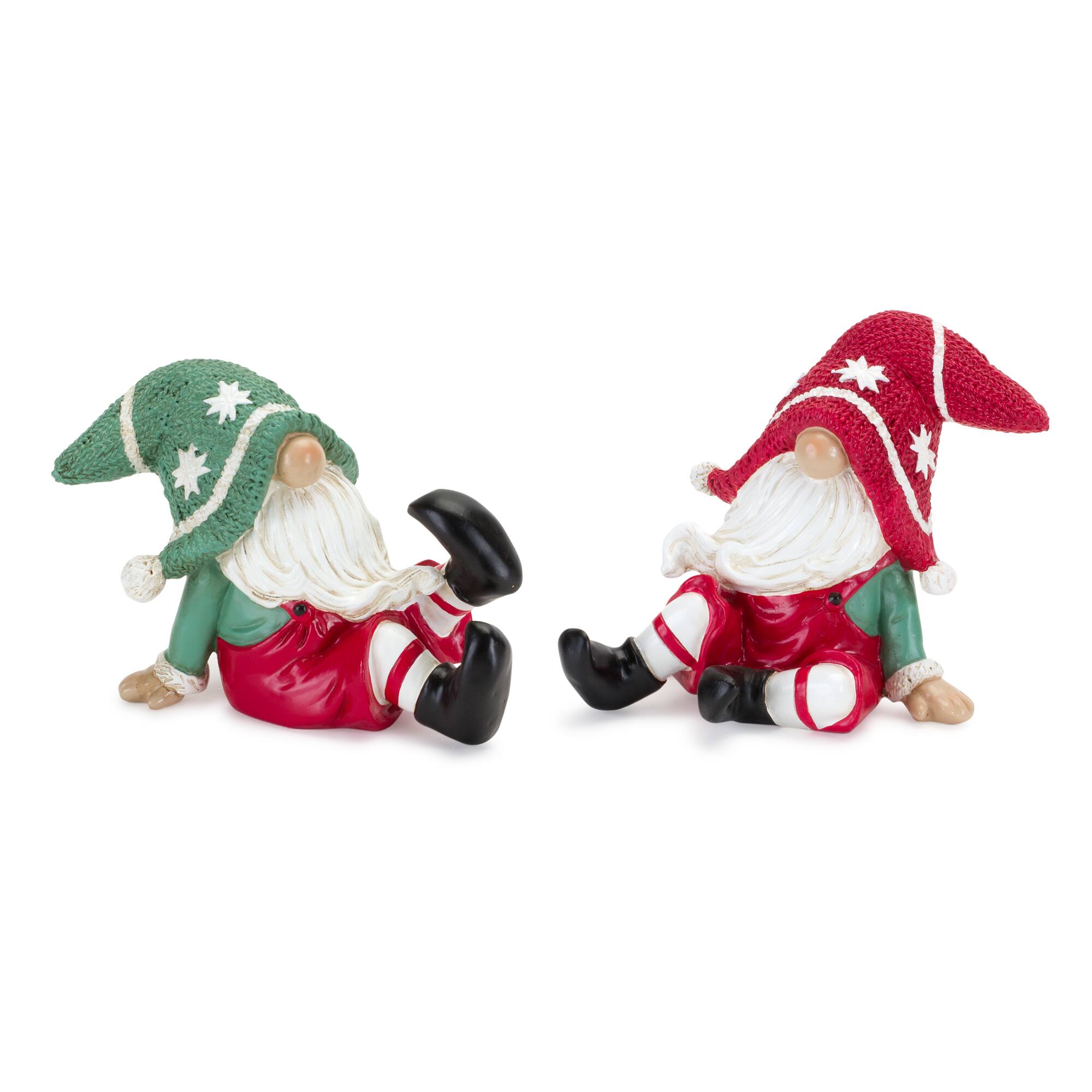 Holiday Gnome Figurine Set, 4" & 4.25"